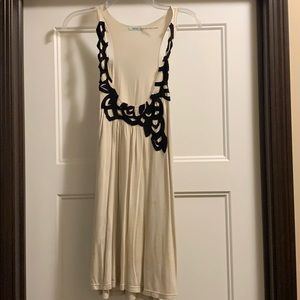 Black and cream dress